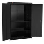 CRAFTSMAN 48-in wide storage cabinet angled view with doors open