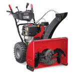 Profile of 28 inch 357 CC electric start three stage snow blower.