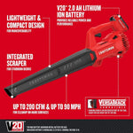 Graphic of CRAFTSMAN Leaf Blowers highlighting product features