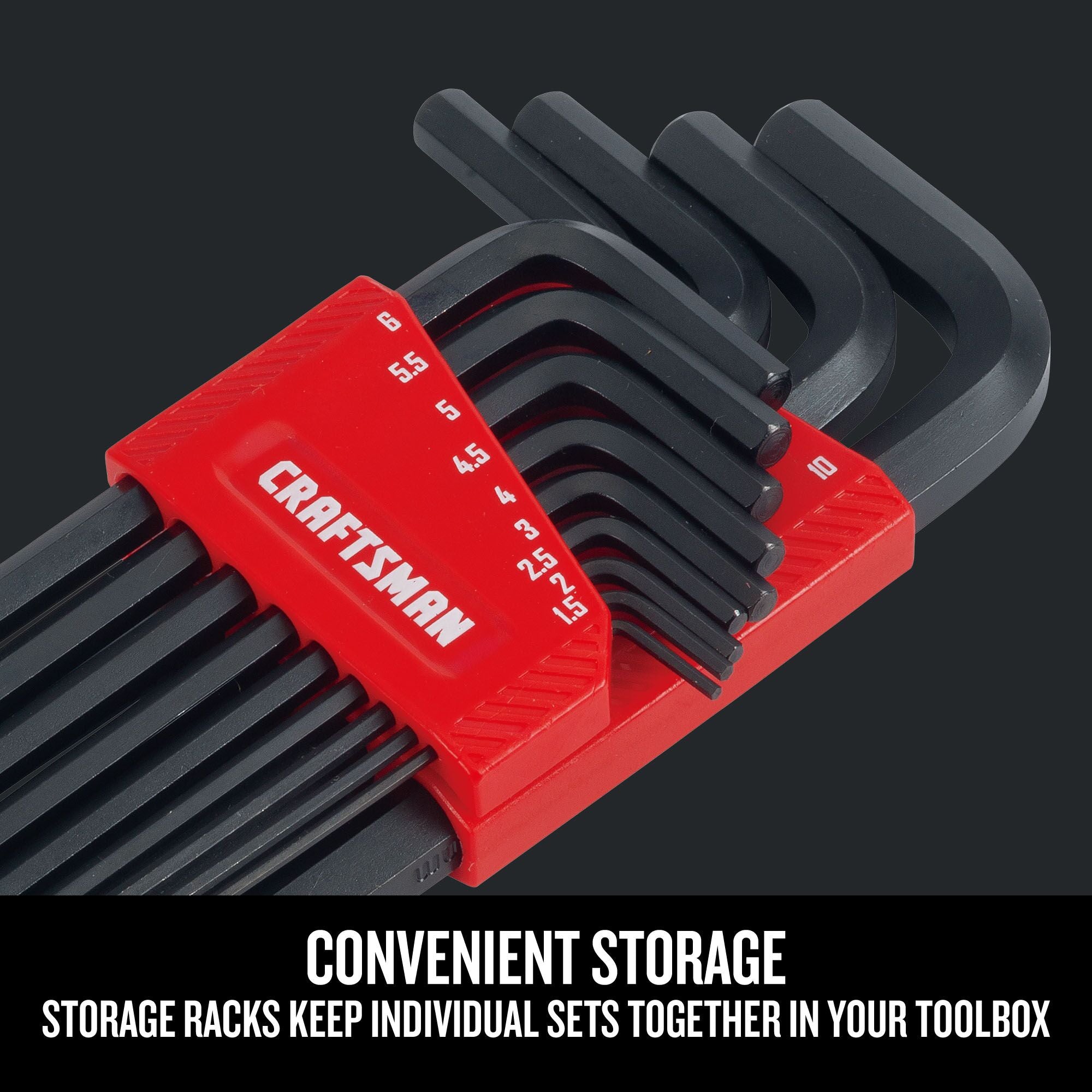 Graphic of CRAFTSMAN Screwdrivers: Hex Keys highlighting product features