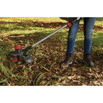 15 inch cutting swath feature of 60 volt cordless 15 inch brushless weedwacker string trimmer with quickwind kit 2.5 ampere per hour.