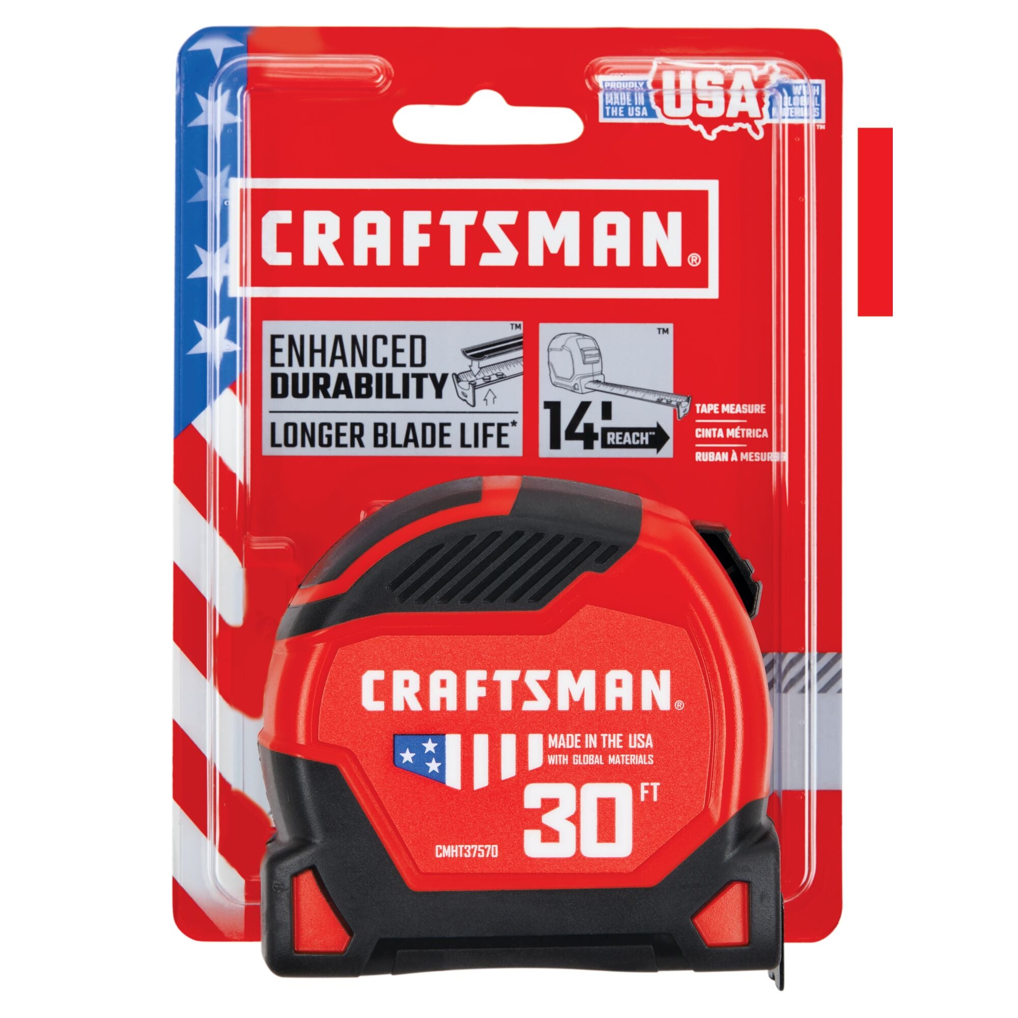 Craftsman Keychain Tape Measure, 6 ft (CMHT37106G)