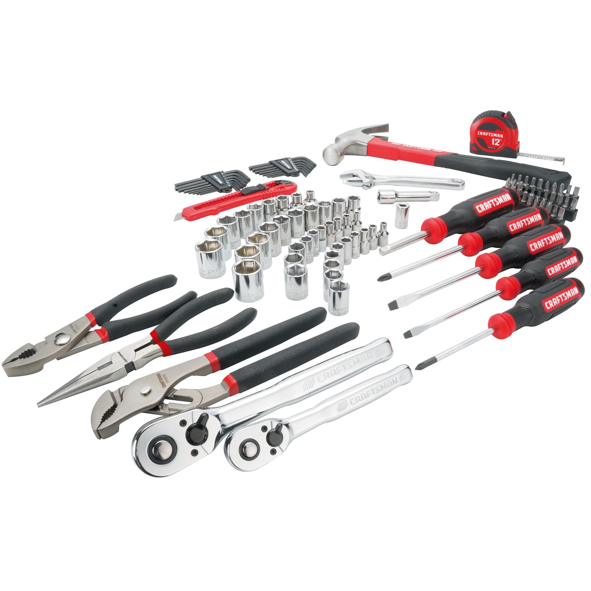 New Craftsman Evolv 43 Piece Tool Set Wrenches Sockets Screwdrivers