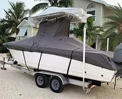 17 FT Center Console T-Top Boat Cover