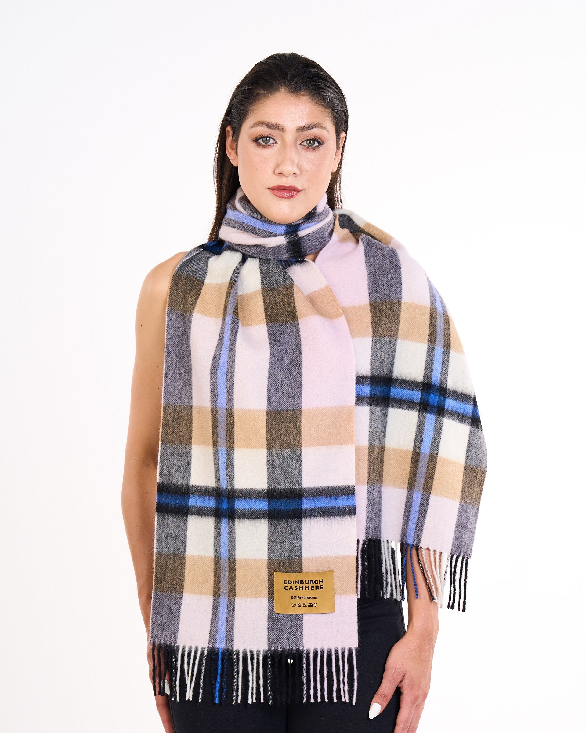 Women  and mens Cashmere Scarf Check  Iconic  Exclusive Design