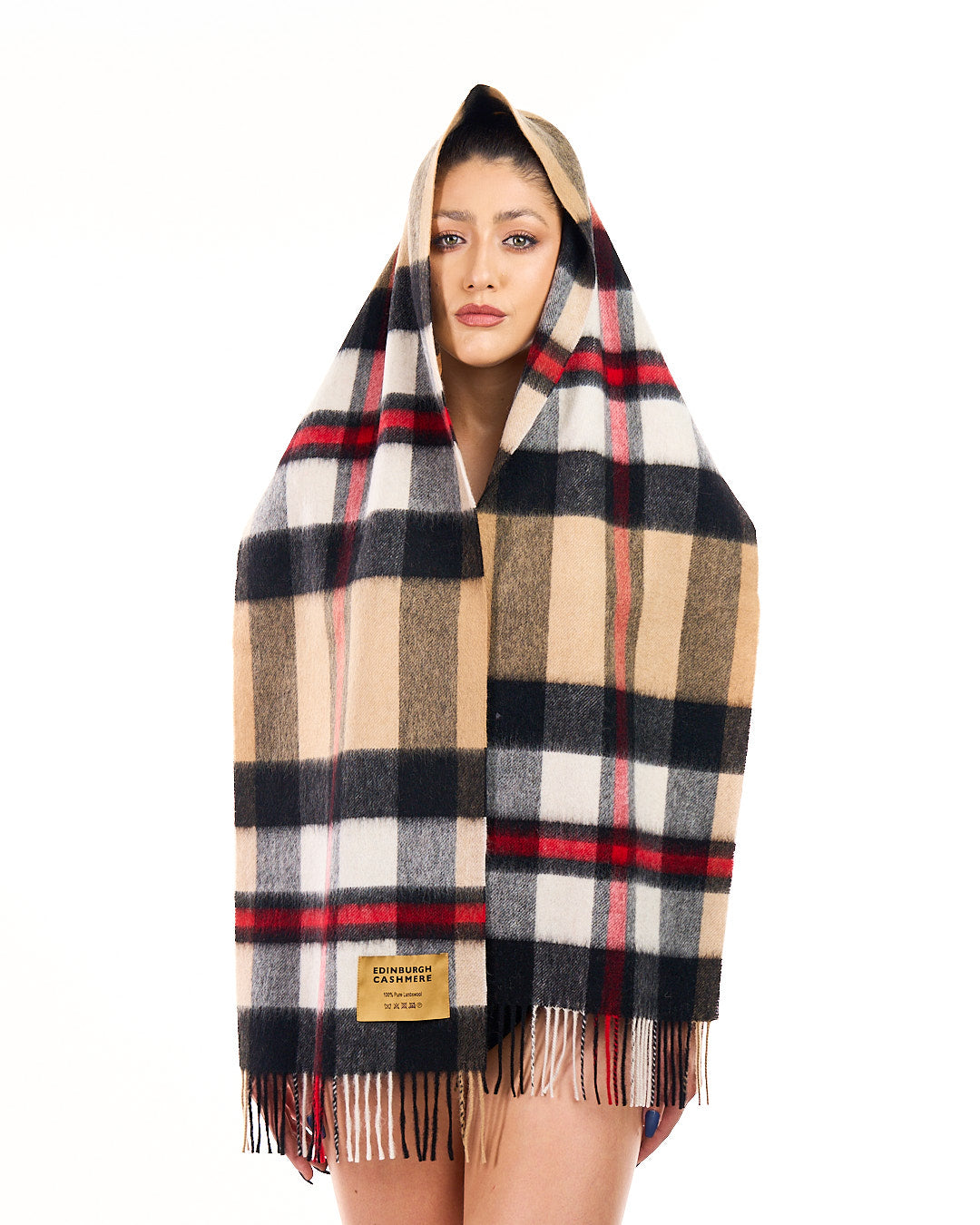 Luxury Check  Cashmere Scarf  Iconic  Exclusive Design