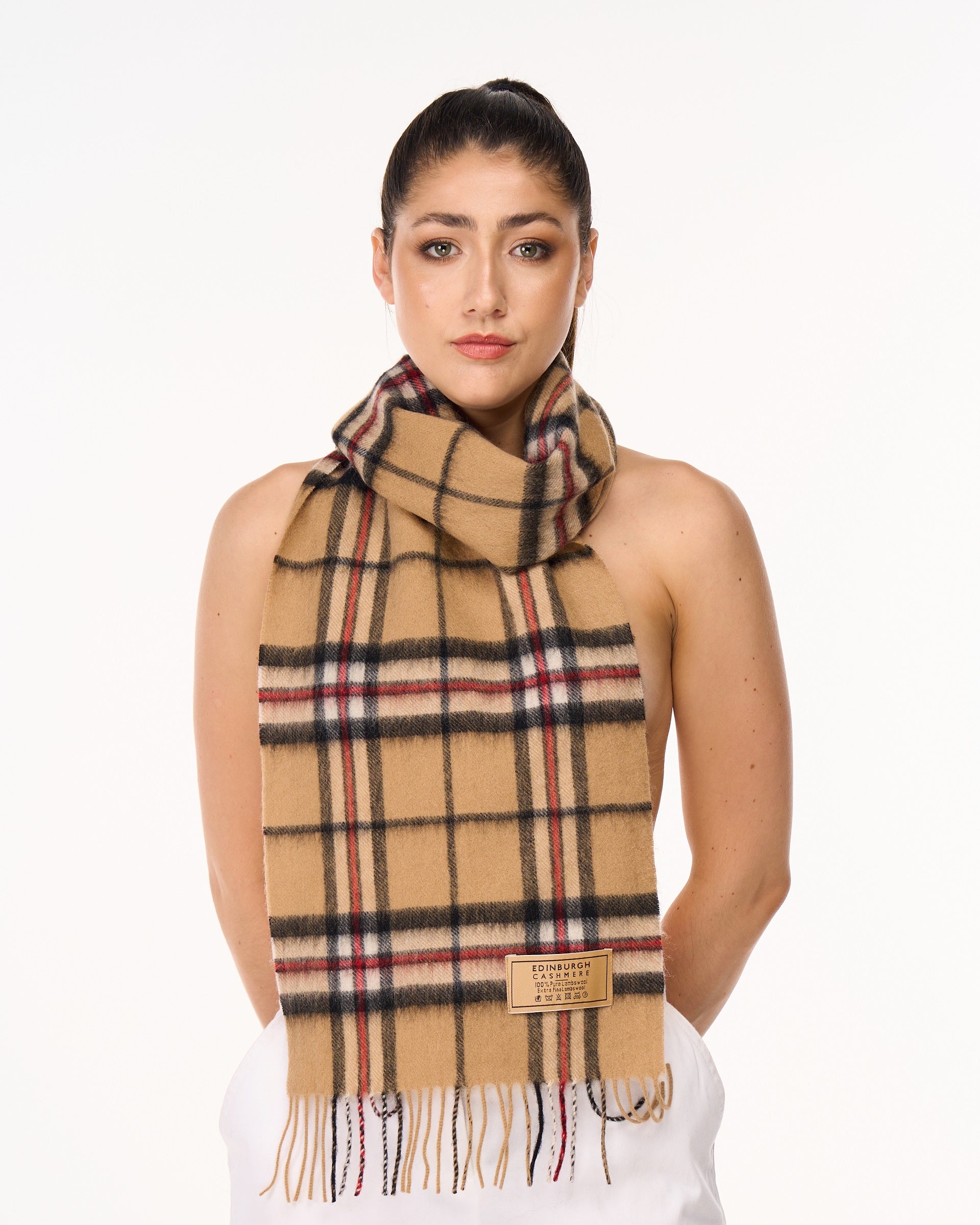 Scottish tartan cashmere scarves