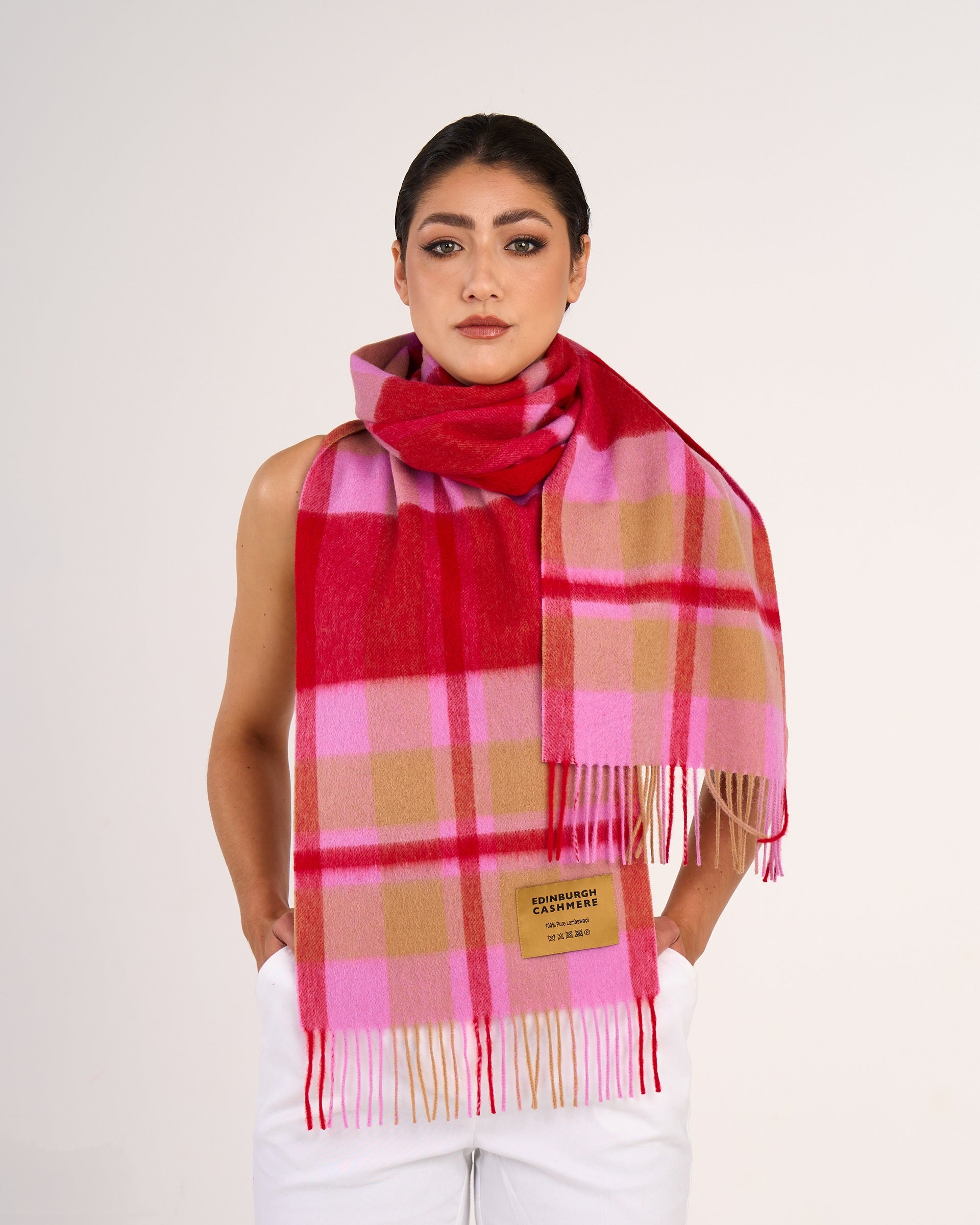 Tartan wool scarves