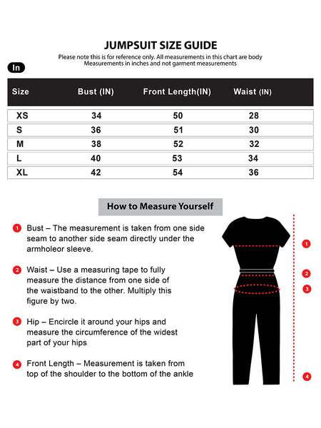 Jumpsuit Size Chart | Branded10