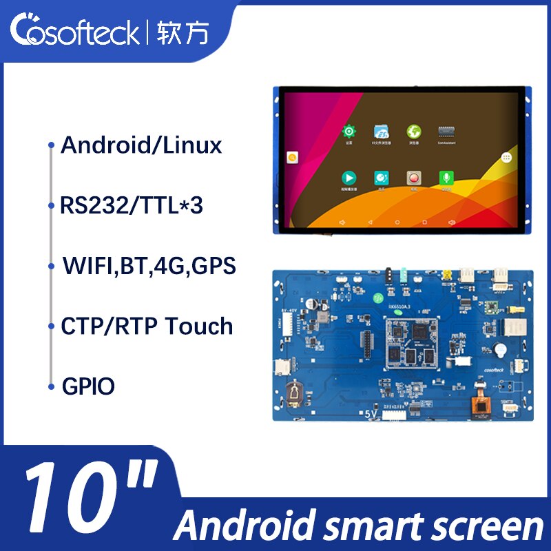 Cosofteck-rk6510a 10 Inch 1024*600 Android Linux Industrial Screen