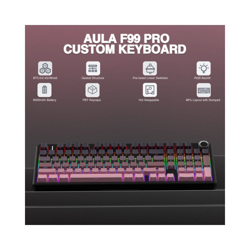 AULA F99 Pro Knob Mechanical Keyboard