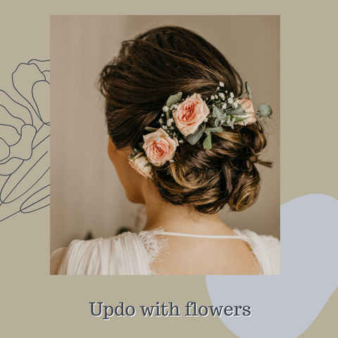 Hair Extensions Style - Updo With Flowers