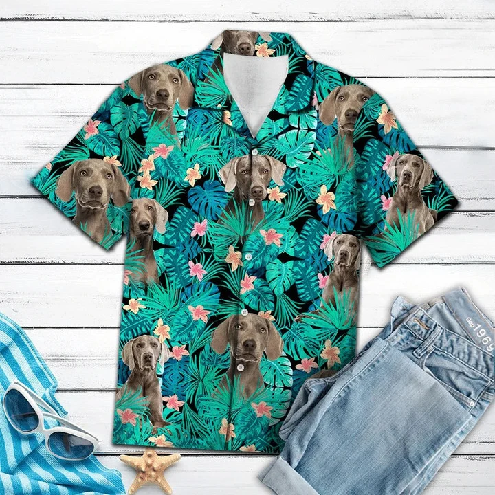 Turquoise Flamingo - Women's Hawaiian Shirt