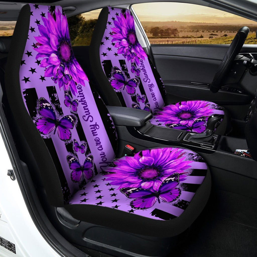 Butterfly Sunflower Car Seat Cover Front Seats Bucket Seat - Temu