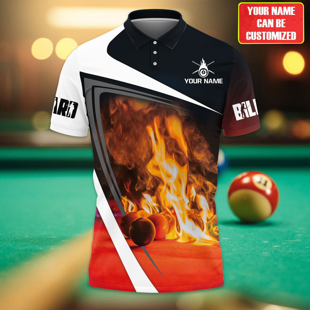 Customized Billiard Player 3D shirt, Billiard Shirt, Billiard Gift, Bi