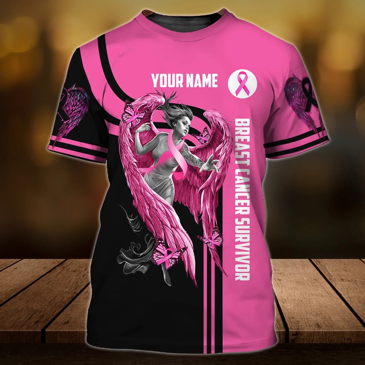 Nashville Predators Womens Shirt 3D Custom Breast Cancer Gift