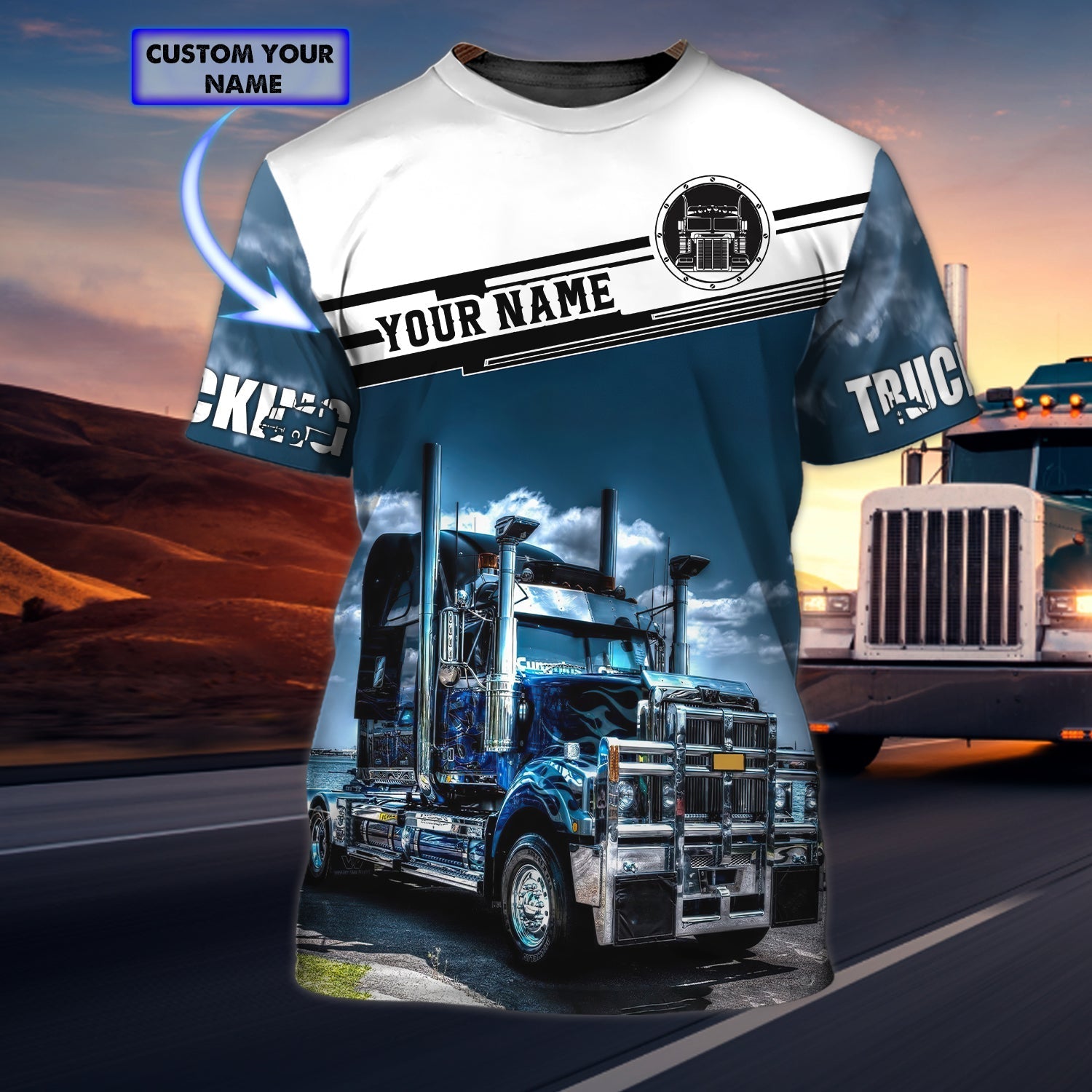 Summer Men's T-shirt Trucker Truck Driver Birthday Present 3D