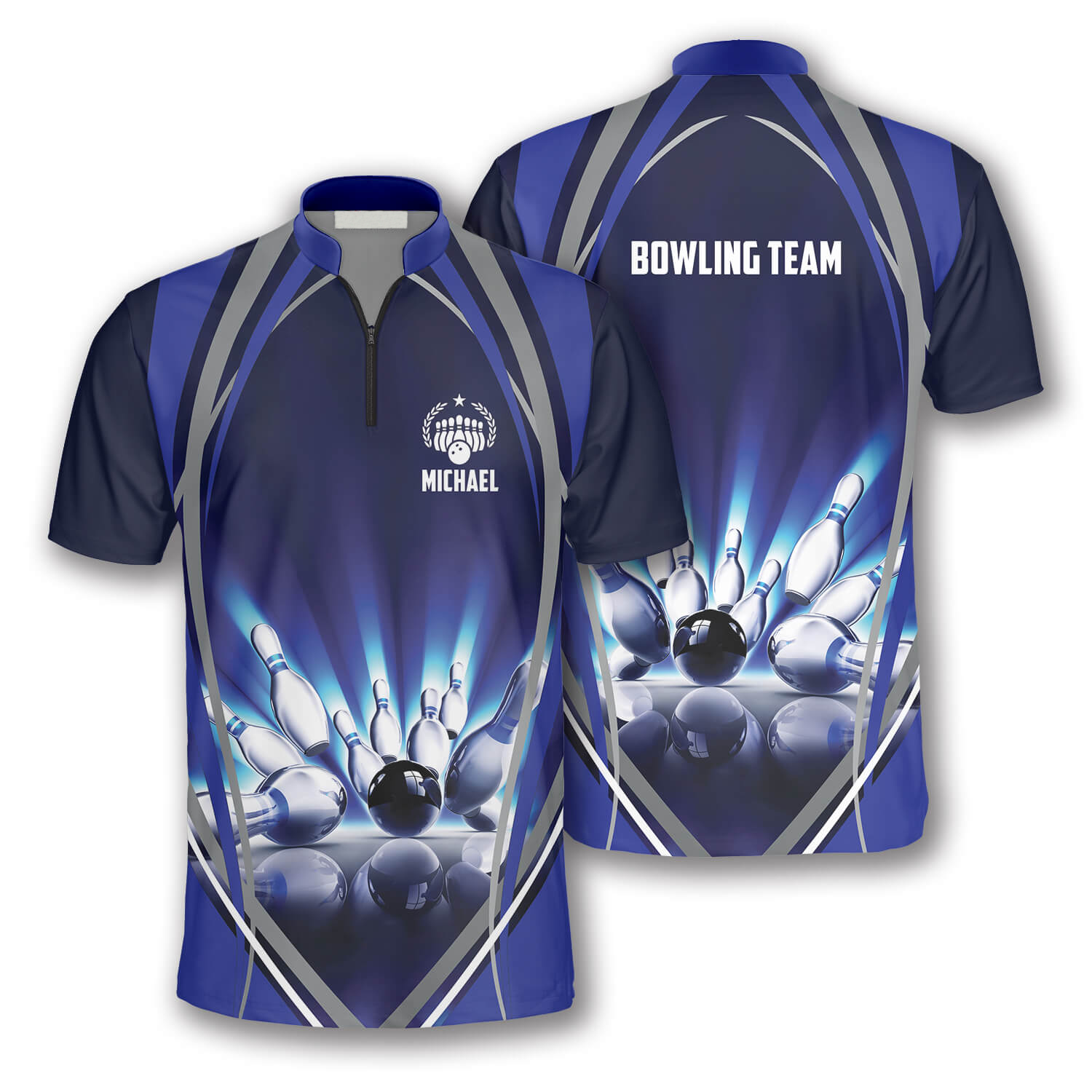 Custom Bowling Jerseys - Browse Our Men's Zipper Jerseys