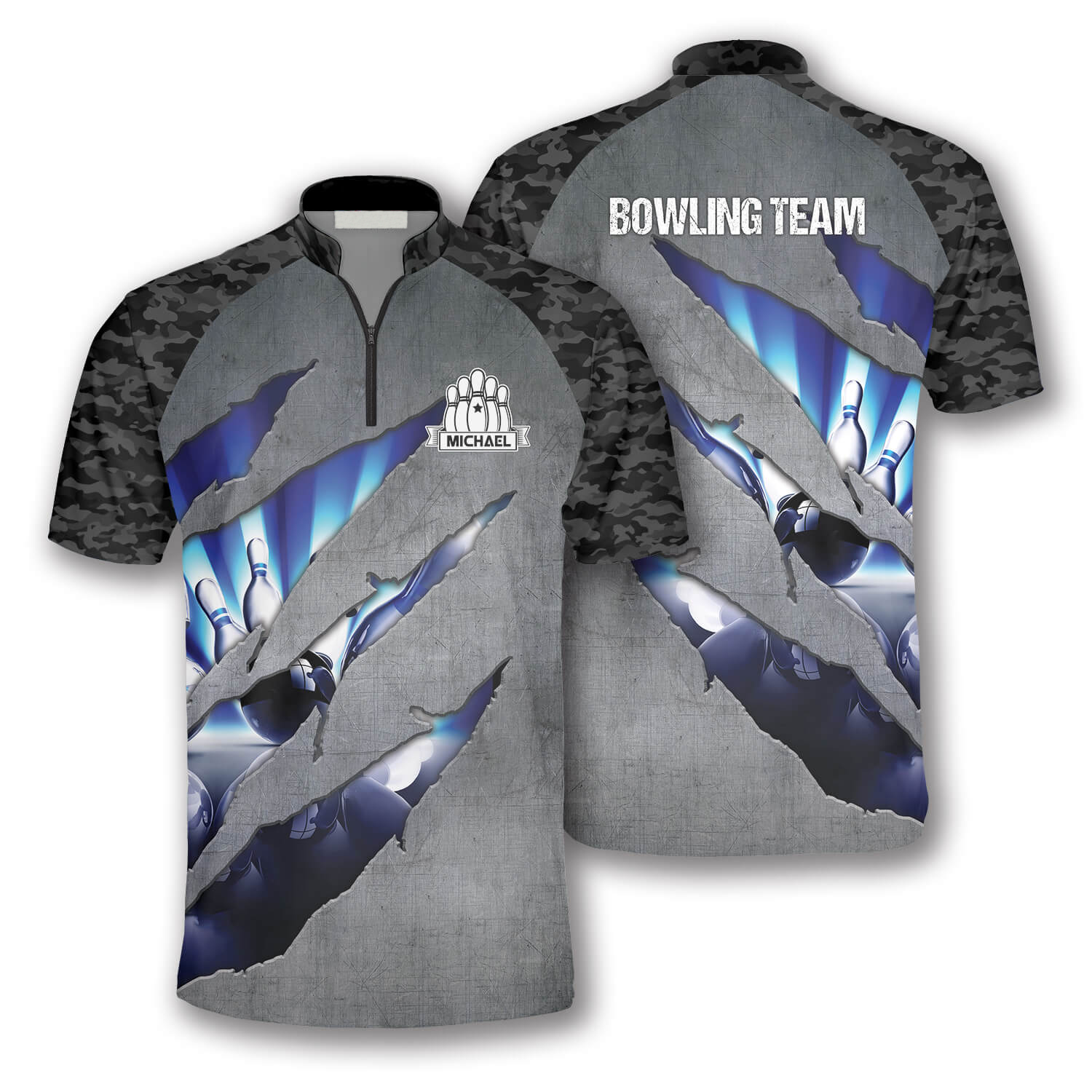 Sneaky Bandits Digital Camo Bowling Jersey