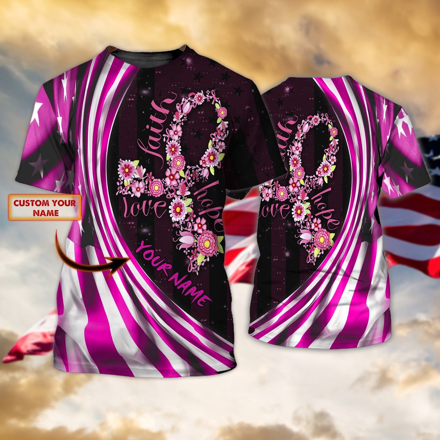 Custom Name Breast Cancer Pink Black Baseball Jerseys Shirt