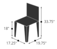 Bulldog Side Chair Dimensions