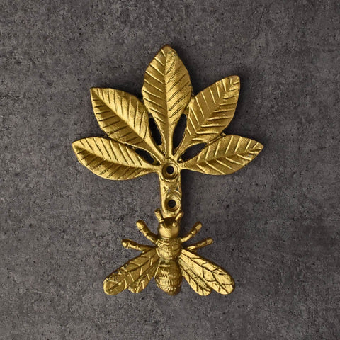 Brass Bee Gold Wall Hook