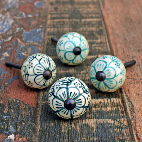 Handmade ceramic knobs for cabinets and drawers