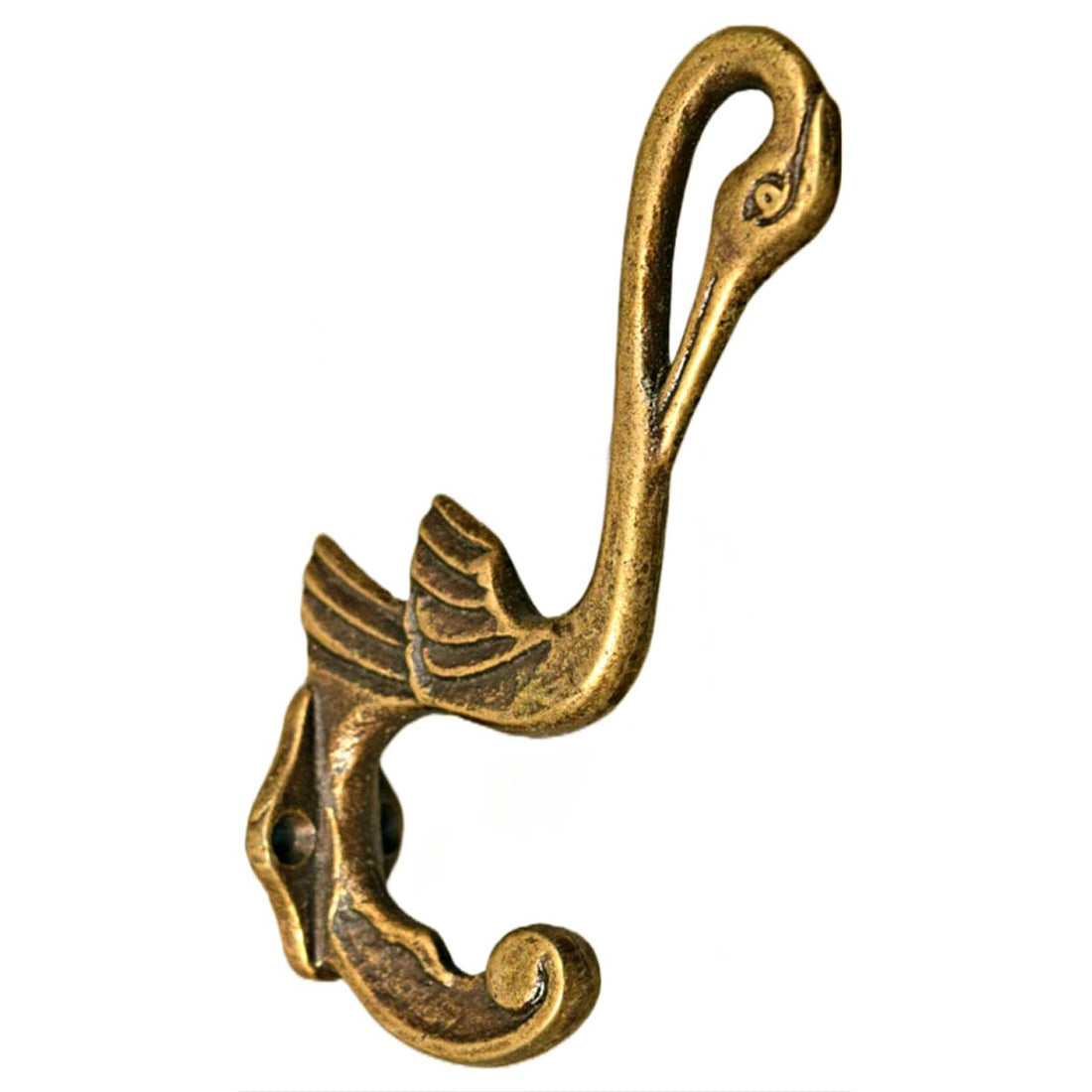 Brass Swan Coat Hook