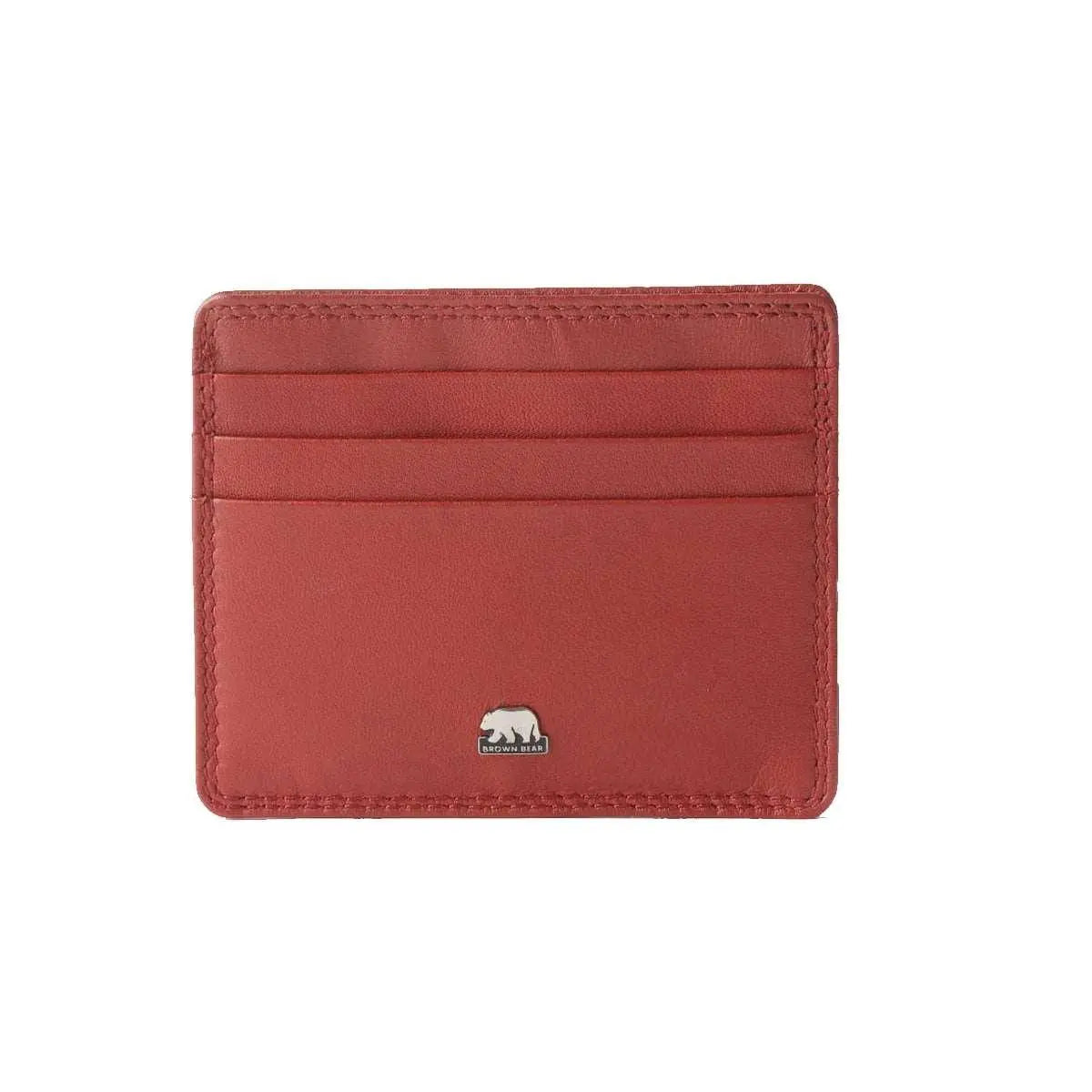 Classic Card Holder for 6 Cards in Genuine Leather - Brown Bear