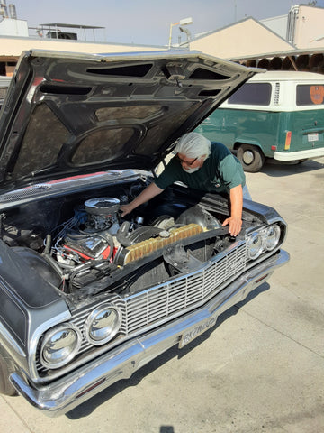 Joe working on a Chevrolet