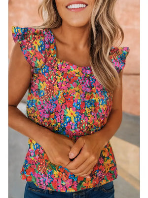 Boho Floral Blouse - BLUE TAYLOR