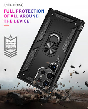 Shockproof Case with Metal Ring Bracket For Samsung Galaxy S24 Series - Thor Cases - Radar Jammers