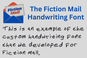 The custom font we created for Fiction Mail