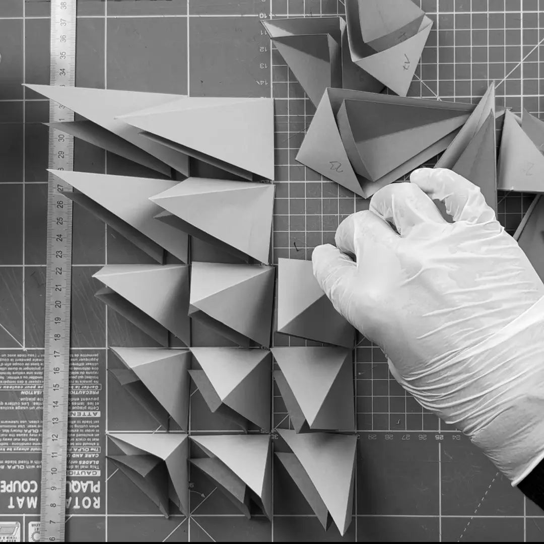 TWISTED BOX 2 PARAGAMI 07 02 TEMPLATE for 3D HANDMADE PAPER WALL A
