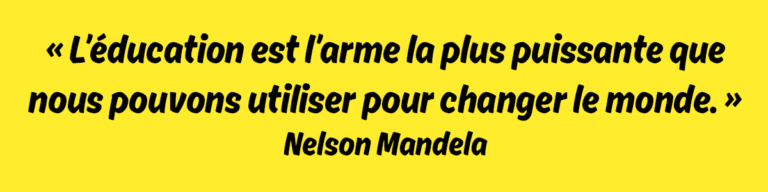 journée internationale de l'éducation, citation de Nelson Mandela