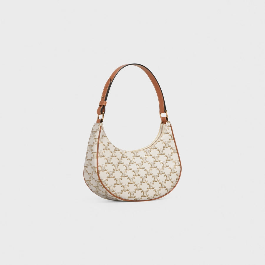 CELINE AVA BAG IN TRIOMPHE CANVAS WHITE – Perrine Porter