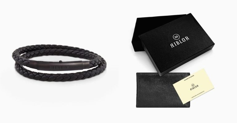 Riblor All Black, Double Looped Men’s Bracelet