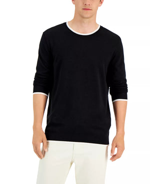 Alfani MEN Contrast Edge Crewneck Sweater - DGFOutlet