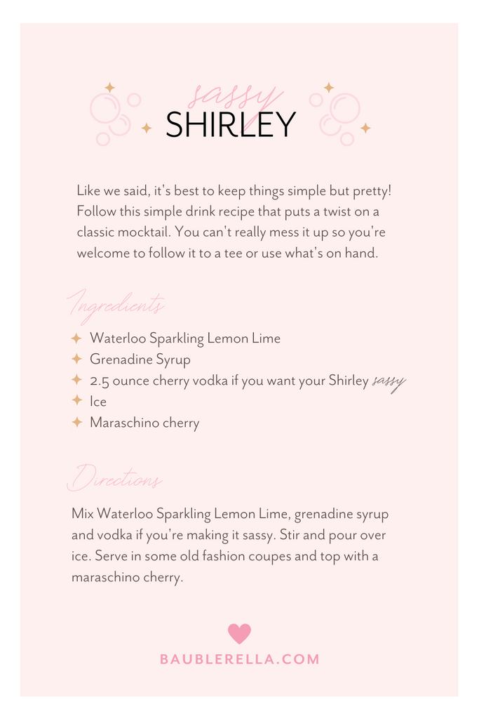 Baublerella Sassy Shirley Temple Recipe