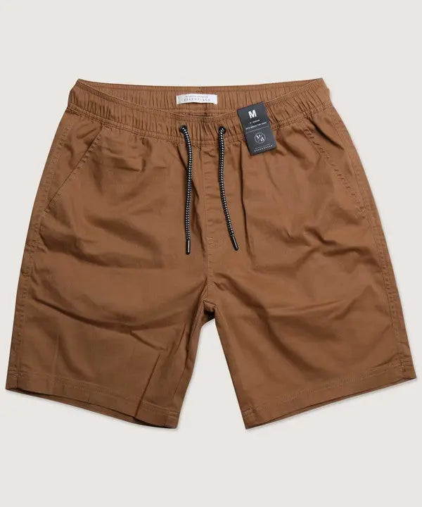 Solid Drawstring Shorts