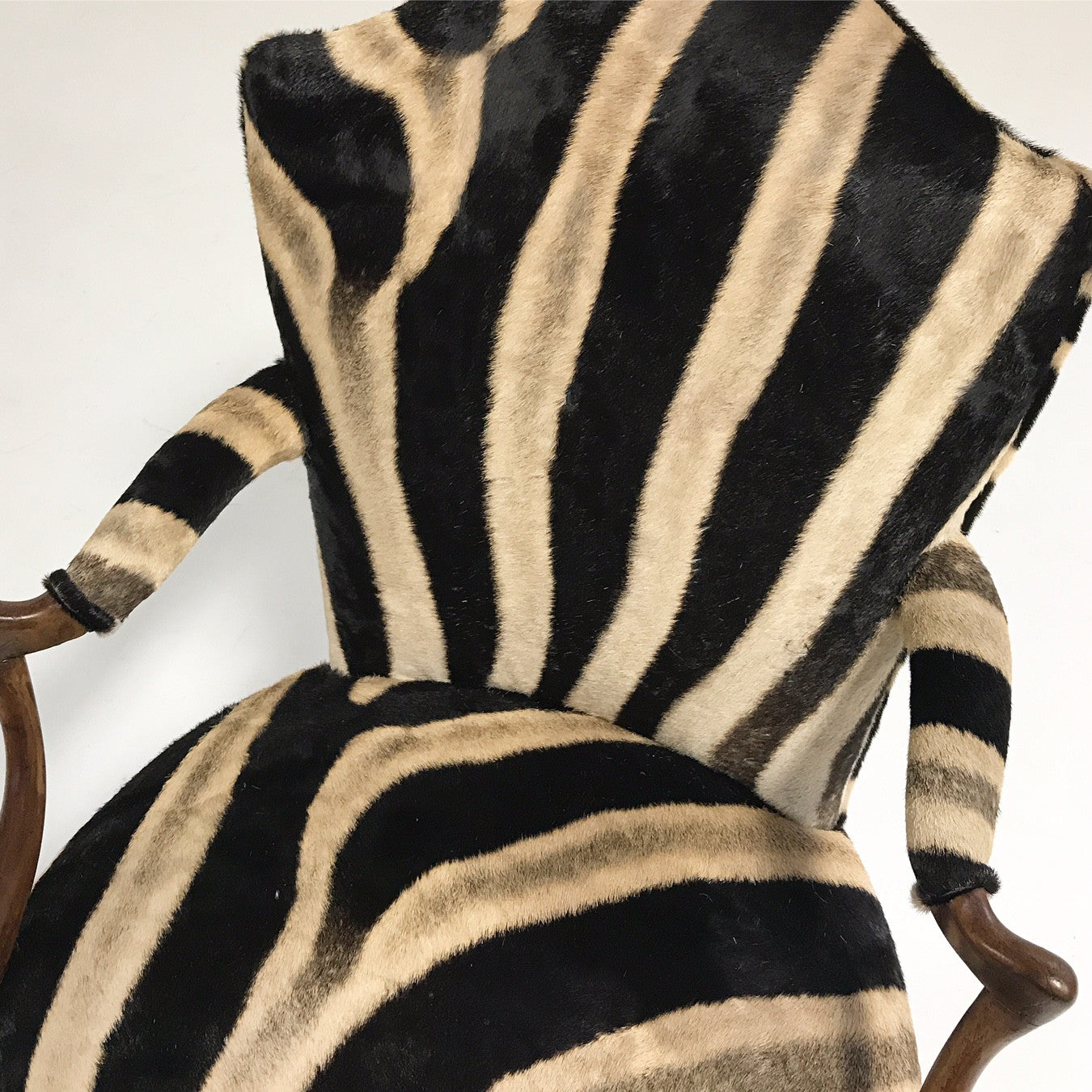 Vintage Armchair in Zebra Hide – FORSYTH