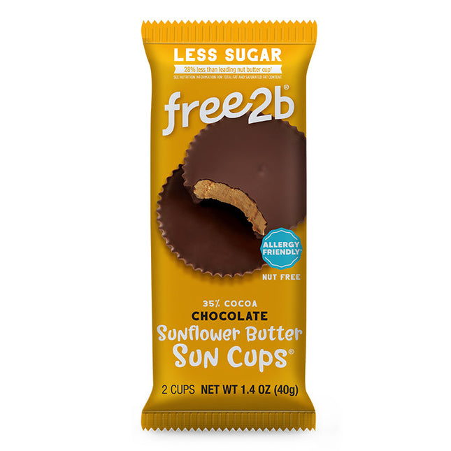 FREE2B DARK CHOCOLATE SUNFLOWER BUTTER CUPS 40g, 687785001417