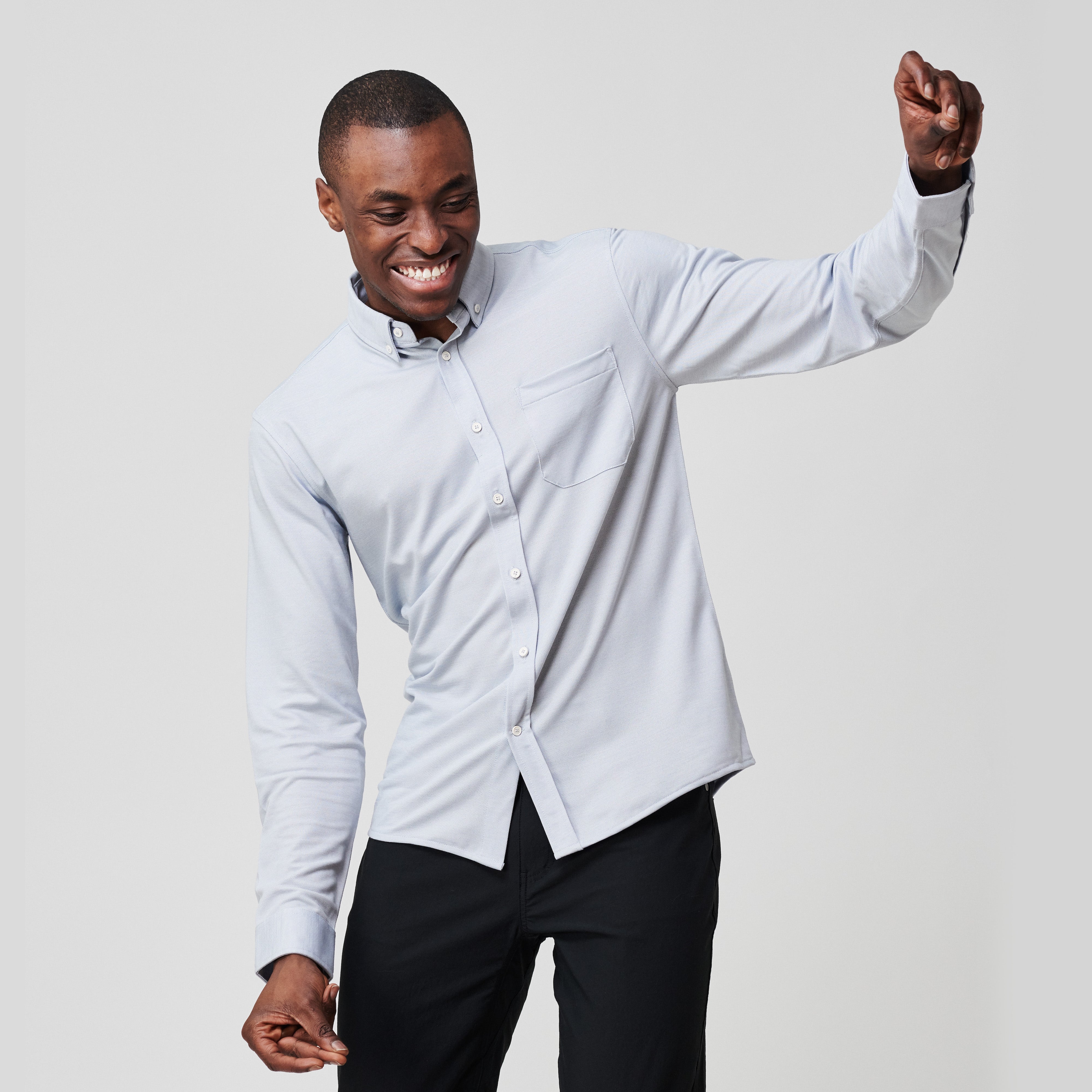 White Long Sleeve Shirt Mens | X Cotton Henley | Western Rise