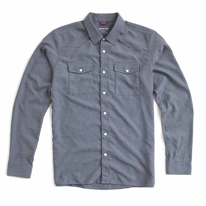 Mens Clothing | Button Down Airlight Shirt | Smoke | Western Rise ...