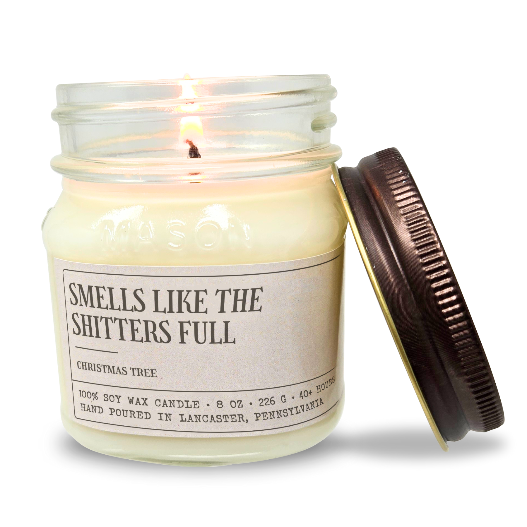 Sleazy Greetings - Smells Like The Shitters Full - Funny Candle 8oz Soy Wax