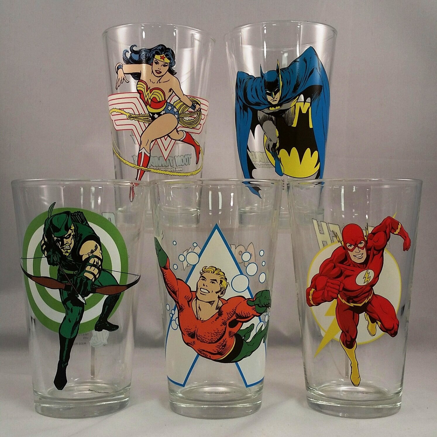Dc Comics Vintage Style Drinking Glass Toon Tumbler