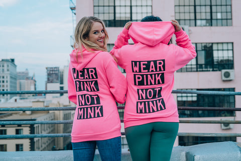 Wear pink not mink sweatshirt hoodie