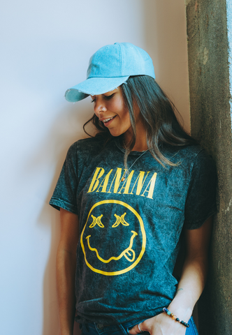 Amber Sosa wearing Vegetaryn Banana Nirvana t-shirt