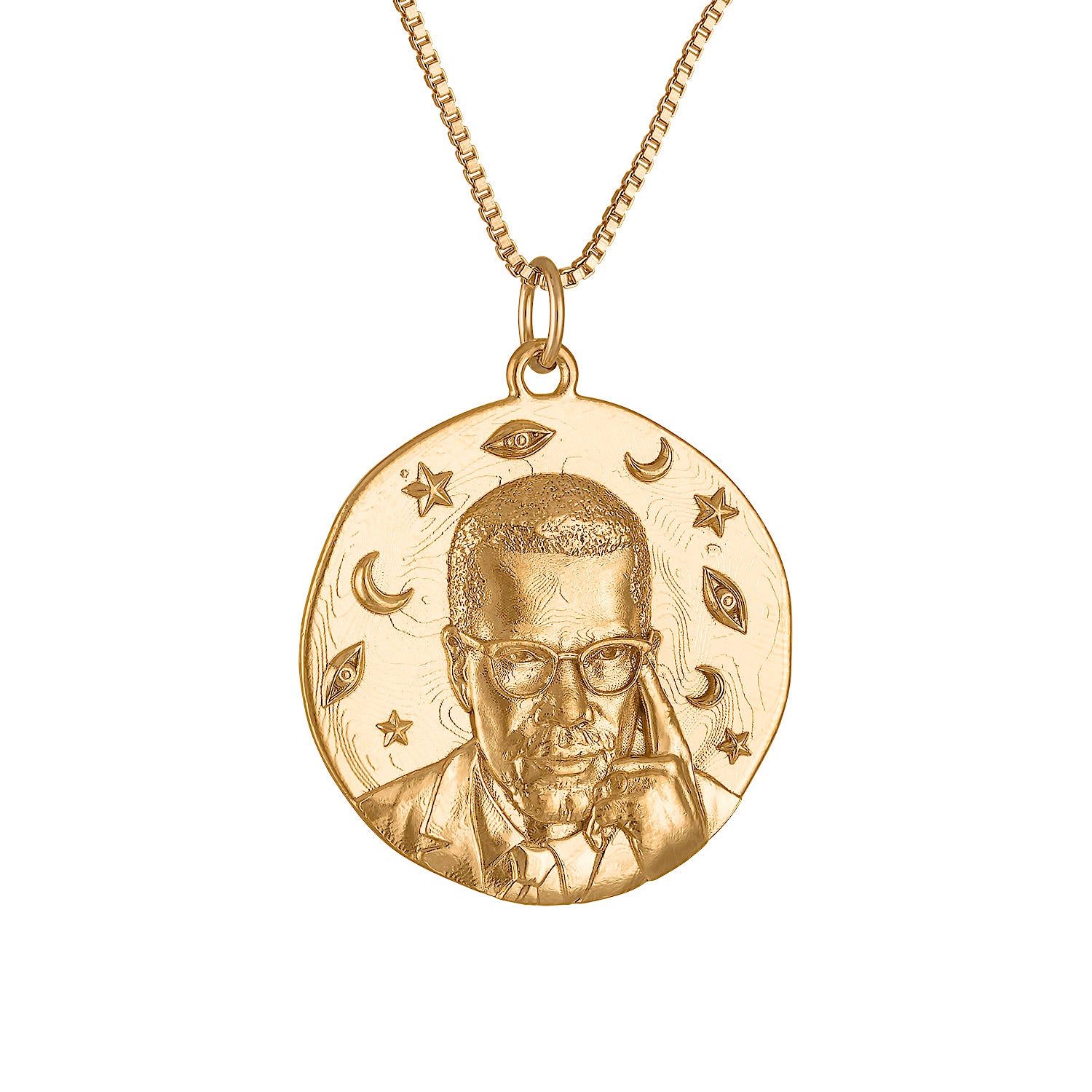 Malcolm X Small Round Medallion Sewit Sium