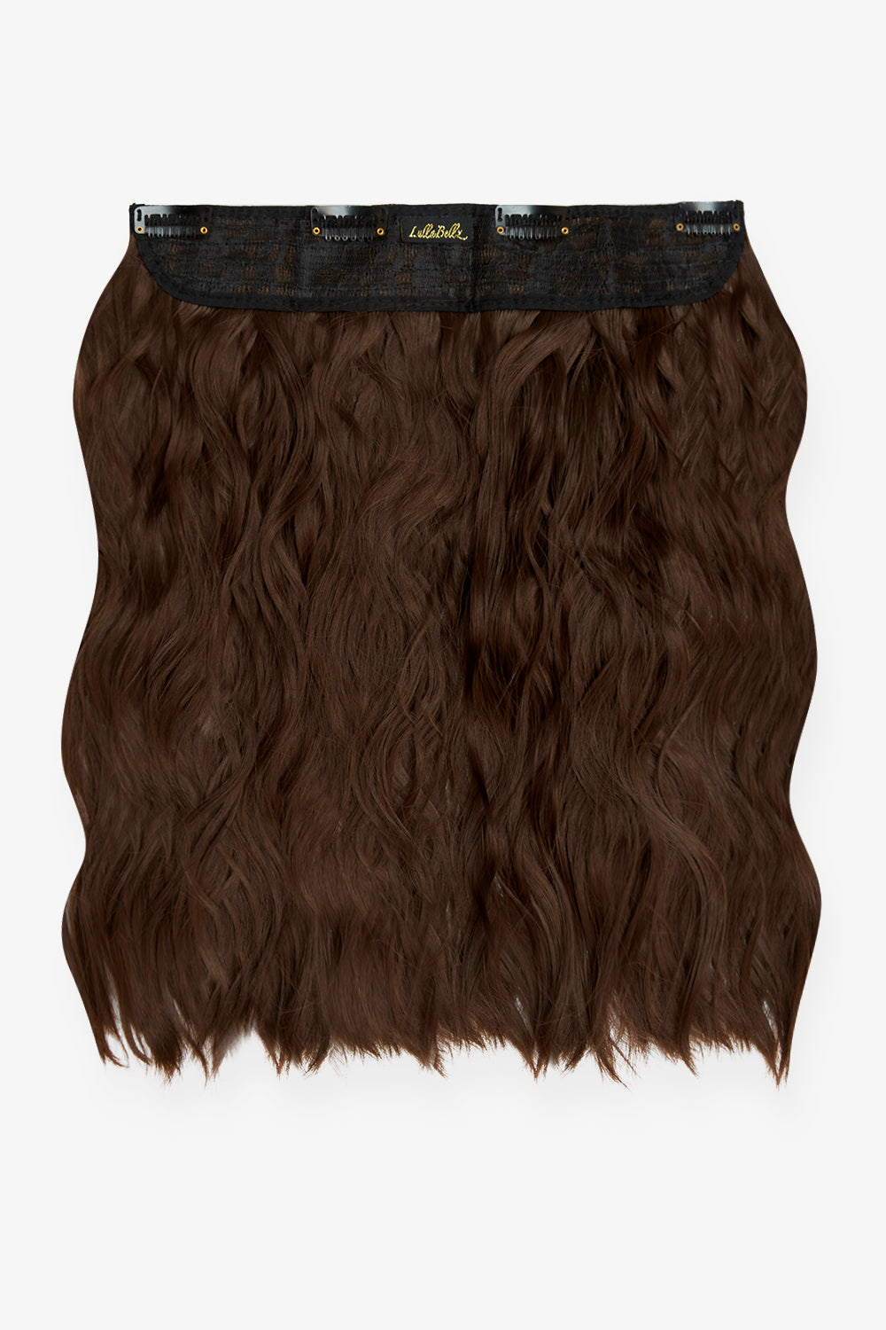 Thick 14" 1 Piece Textured Wave Clip-in Hair Extensions - Chocolate Brown